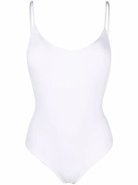 Fisico White Scoop-Neck One-Piece Swimsuit